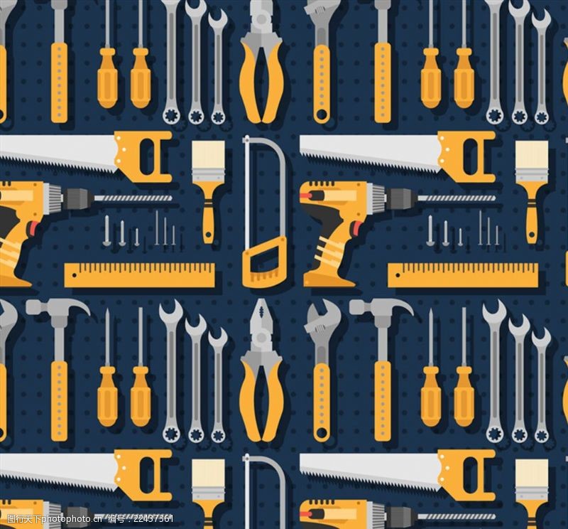 五金工具無(wú)縫背景圖片素材